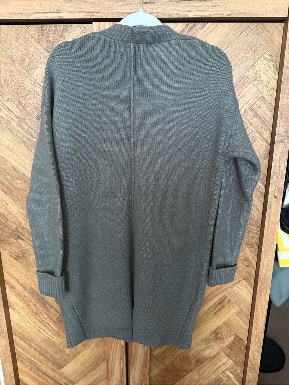 Elodie Grey Long Button Cardigan - Picture 2 of 5
